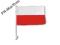 FLAGA SAMOCHÓD SAMOCHODOWA POLSKI NOWA mocowanie