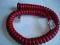 Sznur słuchawkowy skrętny 2 m , czerwony