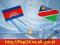 Flaga Namibii 11x6cm - flagi Namibia