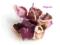 BROSZKA filc filcowa kwiat wrzosowy różowy śliwka