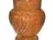 Wazon ceramiczny na grób BRĄZOWY wysokość 23 cm