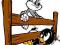 DAFFY DUCK BUGS BUNNY TAZ ROAD RUNNER naklejki