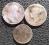 3 SZTUKI SREBRYCH MONET SIX PENCE 1855 rok