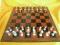 Piekne metalowe szachy +skorzana szachownica