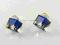 SWAROVSKI CUBE BERMUDA BLUE SZTYFT 6MM* SREBRO