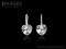 Kolczyki SWAROVSKI ELEMENTS Heart 14mm Moonlight