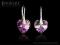 Kolczyki SWAROVSKI ELEMENTS Heart  Vitrail L. 14mm