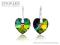 Kolczyki SWAROVSKI ELEMENTS Heart Vitrail M. 18mm