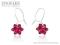 Kolczyki SWAROVSKI ELEMENTS Bicone Ruby 4mm kulka