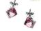 Kolczyki SWAROVSKI SWAROWSKI KOSTKI Light Rose