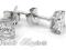 Srebrne kolczyki diamentowe kwadraty 1144