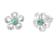SREBRNE KOLCZYKI Kwiatki z TURKUSEM Srebro Turkus