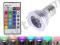 E27 ŻARÓWKA DIODOWA RGB LED 16 KOLORÓW +PILOT ZD7