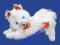 Kotek Biały Kot Zabawka Miauczy Baterie Dzieci