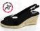 BUTY ESPADRYLE KOTURNY T5518 ZAMSZ CZARNE 40