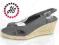 BUTY ESPADRYLE KOTURNY T5518 ZAMSZ SZARE 40
