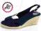 BUTY ESPADRYLE KOTURNY T5518 ZAMSZ GRANATOWE 40