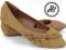 BUTY BALETKI F089 BALERINY SZPIC ZAMSZ CAMEL 40
