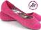 BUTY BALERINKI HS017 BALETKI ZAMSZ AŻUR RÓŻ 39