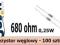 Rezystor 680R __ 680 ohm __ 0,25W__ 1/4W __ 100szt