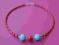 NASZYJNIK KORAL TURKUS srebro 925