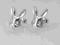 Srebrne kolczyki na sztyfcie krolik zajac hade 01