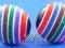 kpl336 KOLCZYKI koła w paski 12mm multikolor