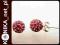 Kolczyki kule z kryszt. Swarovski 6mm Light Rose