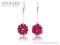 Kolczyki SWAROVSKI ELEMENTS Bicone Ruby kula