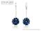 Kolczyki SWAROVSKI ELEMENTS Bicone Metalic Blue