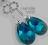 NOWE! SWAROVSKI unikatowe kolczyki BLUE ZIRCON