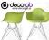 Krzesło inspirowane DAR zielony design nowoczesne