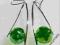 Kolczyki kryształ SWAROVSKI zielony efekt AB