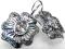 Kolczyki motyw roślinny cyrkonia bizuteria slubna
