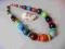 Naszyjnik Wielobarwny Korale Ceramiczne i Howlity