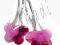 Srebrne Kolczyki z Flower Swarovski Fuchsia 12