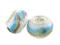 PD127 Lampwork koraliki modułowe białe ze wzorem PD127 Lampwork koraliki modułowe białe ze wzorem