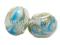 PD251 Lampwork koraliki modułowe ze smugami biał
