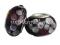 PD340 Lampwork koraliki modułowe z kwiatkami fiol