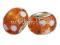 PD366 Lampwork koraliki modułowe ze wzorem miodow