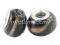 PD381 Lampwork koraliki modułowe ze wzorem czarne