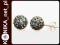 Kolczyki kule z kr. Swarovski 8mm Black Diamond