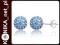 Kolczyki kule z kr. Swarovski 8mm Light Sapphire