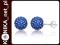 Kolczyki kule z kryształami Swarovski 8mm Sapphire
