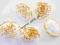 ~ AZA24 ~KWIATKI złoty brzeg~  scrapki ~ 5 szt ~