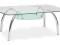 Ława szklana stolik chromowana ARACHNE II półka