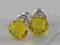 SWAROVSKI WKRĘTKI CYRKONIE 6 MM CITRINE SZTYFTY
