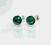 Swarovski Emerald, wkrętki, srebro pr. 925
