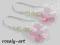 SWAROVSKI -- KWIATEK LIGHT ROSE -- srebro KOLCZYKI