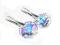 Srebro kolczyki swarovski 6401 Octagon AB 14mm